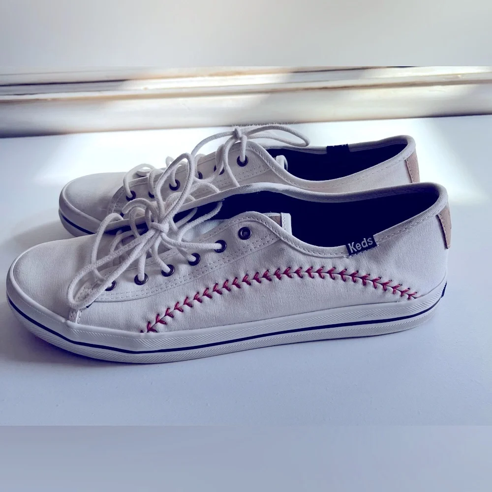 Women’s Keds Kickstart Pennant Sneaker baseball Ortholite tennis shoes 10 sporty